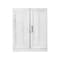 Homeroots Set Of Two White Wood Corner Accent Cabinet With Two Doors 719687 - alternate 4