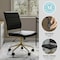 Martha Stewart Ivy Upholstered Office Chair in Black/Polished Brass CH-220921-1-BK-GLD-MS - alternate 7