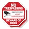 Signmission No Trespassing Protected by Video S, 6 inch X 6 inch, Plastic Sign, 2PK OC-P-2PACK-6-92 - alternate 1