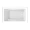 Kingston Brass 54" Acrylic Rectangular 3-Wall Alcove Tub, Right Hand Drain, Glossy White VTAM5436R22T - alternate 4