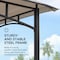 Sunjoy 8 ft. x 5 ft. Black Steel 2-tier Grill Gazebo with Gray and Black Canopy A103002201 - alternate 6