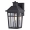 Vaxcel Garfield Park Black Outdoor Wall Sconce Light Aluminum Clear Seeded Glass T0814 - alternate 1