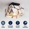 Jonathan Y Alessia 8 in. 1-Light Modern Contemporary Alabaster/Iron Square LED Semi Flush Mount, White and Black JYL1203C - alternate 7