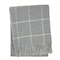 Homeroots 50" X 67" Light Gray And White Cotton Blend Woven Plaid Throw Blanket with Fringe 632899 - alternate 3