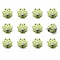 Homeroots Set of Twelve Yellow Green And Silver Floral Ceramic Drawer Pull Knobs, 12PK 321685 - alternate 1