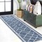 Jonathan Y Derya Tribal Diamond Trellis Blue/Ivory 2 ft. x 10 ft. Indoor/Outdoor Runner Rug SMB129C-210 - alternate 1