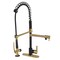 Kingston Brass Single-Handle Deck-Mount Pre-Rinse Kitchen Faucet with Pot Filler, Matte Black/Brushed Brass LS850CTLMBBB - alternate 1