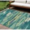 Homeroots 9' X 12' Emerald And Lime Green Abstract Washable Indoor Outdoor Area Rug 612501 - alternate 1