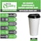 Ecoquality 20oz White Disposable Paper Coffee Cups with Black DomeLids - For Office, and Latte, 100PK EQ20WPCBDL-100 - alternate 5