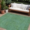 Homeroots 10' X 14' Green And Blue Abstract Washable Indoor Outdoor Area Rug 599801 - alternate 1