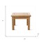 Homeroots 20" Natural Square Solid Wood Outdoor Side Table 554930 - alternate 7