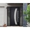 Vdomdoors Steel Door Deux 6500 Black 2 Sidelight Exterior Windows Stainless Inserts Single Modern Painted-W16 DEUX6500EXD-BLK-W16+36+16 x H80-Left-hand Inswing - alternate 4