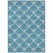 Homeroots 5' X 8' Teal Blue And Ivory Geometric Washable Indoor Outdoor Area Rug 594744 - alternate 6