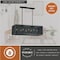 Vaxcel Wicker Park 8L Black Industrial Cage Linear Chandelier Island Pendant Light Fixture P0105 - alternate 6