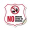Signmission No Smoking Shield Sign No Smoking Eating, 18 Inch X 18 Inch, Vinyl Decal SHI-D-18-400 - alternate 1