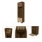Homeroots 24in Beige and Mahogany Wood Corner Bar Cabinet With Single Door 478392 - alternate 6