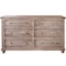 Homeroots 70" Natural Solid Wood Six Drawer Double Dresser 524553 - alternate 1