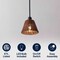 Jonathan Y Hattie 8.8 in. 1-Light Coastal Bohemian Metal and Woven Rattan LED Pendant Light, Black/Dark Brown JYL5711B - alternate 10