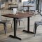 Flash Furniture 48" x 30" Tabletop, Seamless Surface Technology, Dark Brown and 5" x 22" Black Table Height T-Bases ST-REC3048-WBR-T0522-GG - alternate 7