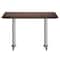 Flash Furniture 48" x 30" Outdoor Tabletop, Dark Brown, Seamless Surface Technology, 5" x 22" Silver T-Bases ST-REC3048-WBR-T0522S-GG - alternate 10