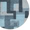 Homeroots 8' Sky Blue Denim Blue And Gray Round Geometric Washable Indoor Outdoor Area Rug 613237 - alternate 7