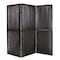 Homeroots 72" Brown Folding Three Panel Screen Room Divider 274870 - alternate 1