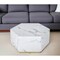 Homeroots 35" White And Gold Faux Marble Hexagon Drum Coffee Table 554312 - alternate 6