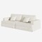 Homeroots 94" White Chenille Modular Stainless Steel Sleeper Sofa With Toss Pillows 706811 - alternate 8
