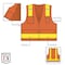 Ergodyne Safety Vest, Surveyor, Zip, PT, Cl 2, Or, L/XL 8250ZHG - alternate 7