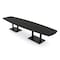 Skutchi Designs Arc Boat Conference Table, 45 in W, 168 in L, Black HAR-ABOT-48x168-DOU.BK-U999ST19-EBLK - alternate 1
