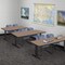 Regency Cain T-Base Training Seminar Table W/ 2 Zeng Stack Chairs, 60 in W, 24 in L, Noble Oak MTRCT6024NO44BE - alternate 6