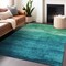 Homeroots 3' X 5' Teal Blue And Green Abstract Washable Indoor Outdoor Area Rug 618160 - alternate 8