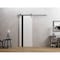 Sartodoors Barn Door 36 x 96 inches, Planum 0444 White Silk with Black Inserts and Frosted Glass, 6.6FT Silver PLANUM0444BD-S-WS-3696 - alternate 1