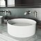 Vigo Anvil Modern White Matte Stone 16 in. L x 16 in. W x 5 in. H Round Vessel Bathroom Sink VG04016 - alternate 5