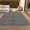 Homeroots 5' X 8' Gray And Silver Striped Washable Indoor Outdoor Area Rug 615050 - alternate 8