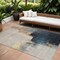 Homeroots 8' X 10' Taupe Black And Blue Abstract Washable Indoor Outdoor Area Rug 603038 - alternate 1