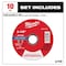 Milwaukee Tool Cut-Off Wheel, 7/8" Sz, 4 1/2" dia., PK10 49-94-0101 - alternate 9