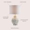 Jonathan Y Seashell Rosette 24" LED Table Lamp, Cream JYL1049A - alternate 6