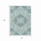 Homeroots 10' X 14' Teal Blue And Ivory Medallion Washable Indoor Outdoor Area Rug 617472 - alternate 9