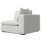 Homeroots 44" Gray Fabric Modular Sofa With Brown Legs 641030 - alternate 5