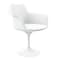 Homeroots White Upholstered Faux Leather Dining Arm Chair 520278 - alternate 7