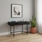 Homeroots 47" Black Wood and Metal H-Shape Computer Desk With Two Drawers 489874 - alternate 8