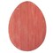 Homeroots 24" X 18" Red Reclaimed Wood Egg Shaped Wall Decor 384897 - alternate 1