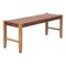 Homeroots 48in Brown Faux Leather and Solid Wood Upholstered Bench 668865 - alternate 7