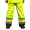 Game Workwear Hi-Vis Rain Pants, 100% Polyester 150 Denier Oxford PU Coated Fabric, Hi Vis Lime, Size S 1555E - alternate 3