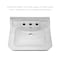 Whitehaus Collection Traditional Pedestal with Integrated Large Rectangular Bowl and Backsplash B112L-P-3H - alternate 6
