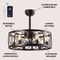 Jonathan Y Celeste 21.6" 6-Light Industrial Farmhouse 6-Speed Metal Mobile-App/Remote-Controlled Caged LED Ceil JYL9732A - alternate 8
