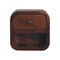 Homeroots 8" Dark Brown Solid Wood Square One Drawer Nightstand 651548 - alternate 1