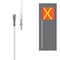 Safetywhips Warning Whip Heavy Duty Whip with Flag, White Whip, Orange Flag, Yellow Reflective X, 72 Length SW06QD-X - alternate 5