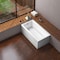 Kingston Brass 60" Acrylic Rectangular 2-Wall Corner Alcove Tub, Left Hand Drain, Glossy White VTAP6030L22TS - alternate 2